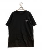 PRADAプラダ）の古着「トライアングルロゴ プリントTシャツ」｜ブラック