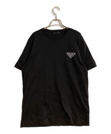 PRADA（プラダ）の古着「トライアングルロゴ プリントTシャツ」｜ブラック