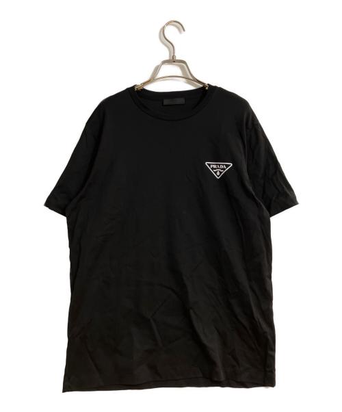 PRADA（プラダ）PRADA (プラダ) トライアングルロゴ プリントTシャツ ブラック サイズ:XLの古着・服飾アイテム