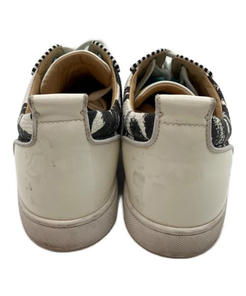 Christian Louboutin（クリスチャン・ルブタン）Christian Louboutin (クリスチャン・ルブタン) コーティングキャンバス×パテントコンビローカットスニーカー グリーン サイズ:26.5の古着・服飾アイテム