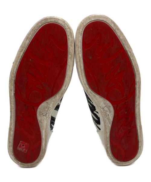 Christian Louboutin（クリスチャン・ルブタン）Christian Louboutin (クリスチャン・ルブタン) コーティングキャンバス×パテントコンビローカットスニーカー グリーン サイズ:26.5の古着・服飾アイテム