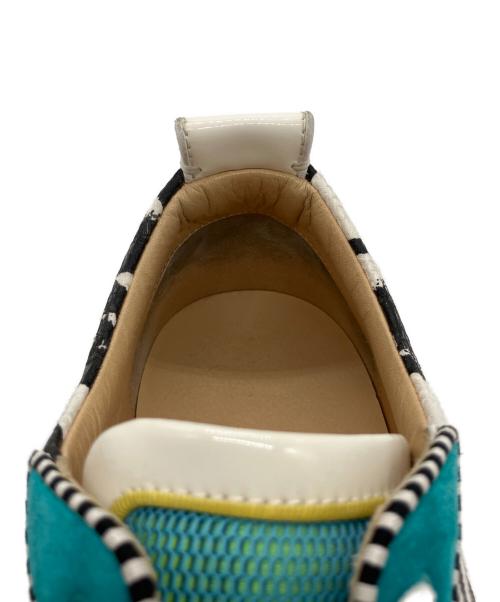 Christian Louboutin（クリスチャン・ルブタン）Christian Louboutin (クリスチャン・ルブタン) コーティングキャンバス×パテントコンビローカットスニーカー グリーン サイズ:26.5の古着・服飾アイテム