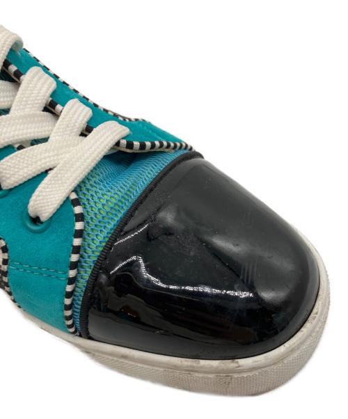 Christian Louboutin（クリスチャン・ルブタン）Christian Louboutin (クリスチャン・ルブタン) コーティングキャンバス×パテントコンビローカットスニーカー グリーン サイズ:26.5の古着・服飾アイテム