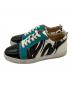 Christian Louboutin (クリスチャン・ルブタン) コーティングキャンバス×パテントコンビローカットスニーカー グリーン サイズ:26.5：12000円
