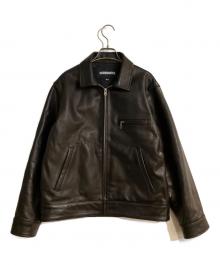 NEIGHBORHOOD（ネイバーフッド）の古着「26SS LEATHER SPORTS JACKET」｜ブラック
