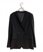 PAUL SMITHポールスミス）の古着「ウィメンズ ジャージー ノーカラージャケット」｜ブラック