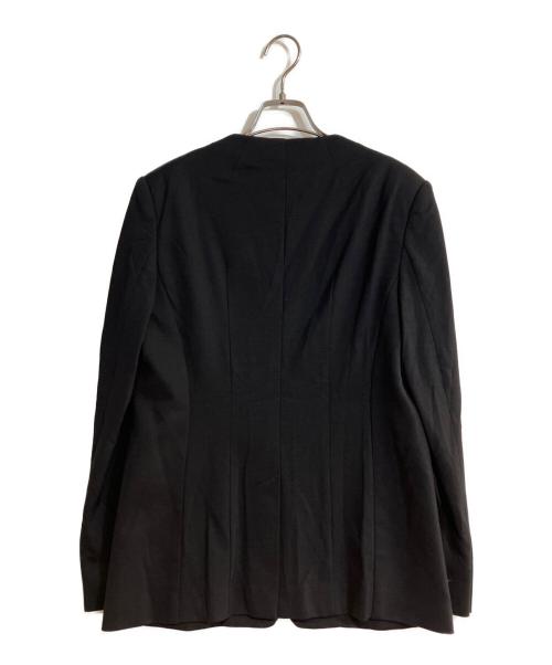 PAUL SMITH（ポールスミス）Paul Smith (ポールスミス) ウィメンズ ジャージー ノーカラージャケット ブラック サイズ:42の古着・服飾アイテム