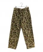 stussyステューシー）の古着「Camo Canvas Work Pant」｜カーキ