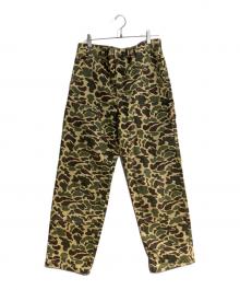 stussy（ステューシー）の古着「Camo Canvas Work Pant」｜カーキ