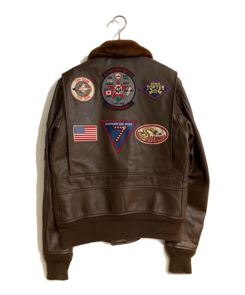 AVIREX（アヴィレックス）AVIREX (アヴィレックス) G-1 山羊革 フライトジャケット ブラウン サイズ:40の古着・服飾アイテム