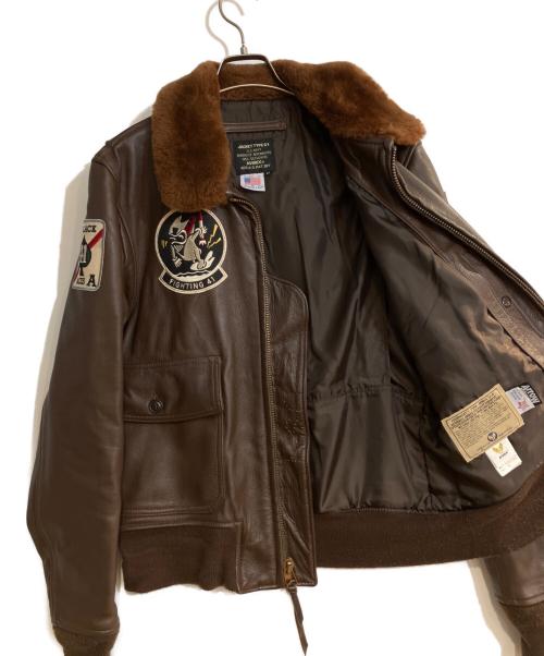 AVIREX（アヴィレックス）AVIREX (アヴィレックス) G-1 山羊革 フライトジャケット ブラウン サイズ:40の古着・服飾アイテム