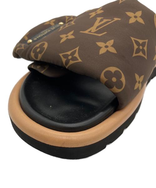 LOUIS VUITTON（ルイ ヴィトン）LOUIS VUITTON (ルイ ヴィトン) 1AAEBX プールピローラインミュール ブラウン サイズ:38の古着・服飾アイテム