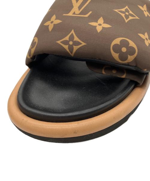 LOUIS VUITTON（ルイ ヴィトン）LOUIS VUITTON (ルイ ヴィトン) 1AAEBX プールピローラインミュール ブラウン サイズ:38の古着・服飾アイテム