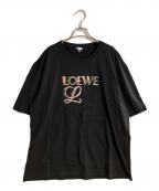 LOEWEロエベ）の古着「アナグラムエンブロイダリーTシャツ」｜ブラック