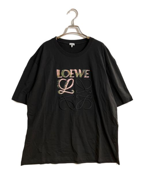 LOEWE（ロエベ）LOEWE (ロエベ) アナグラムエンブロイダリーTシャツ ブラック サイズ:XXLの古着・服飾アイテム