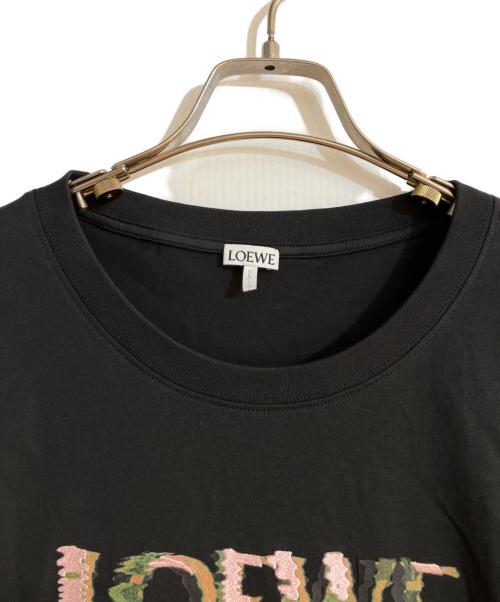 LOEWE（ロエベ）LOEWE (ロエベ) アナグラムエンブロイダリーTシャツ ブラック サイズ:XXLの古着・服飾アイテム