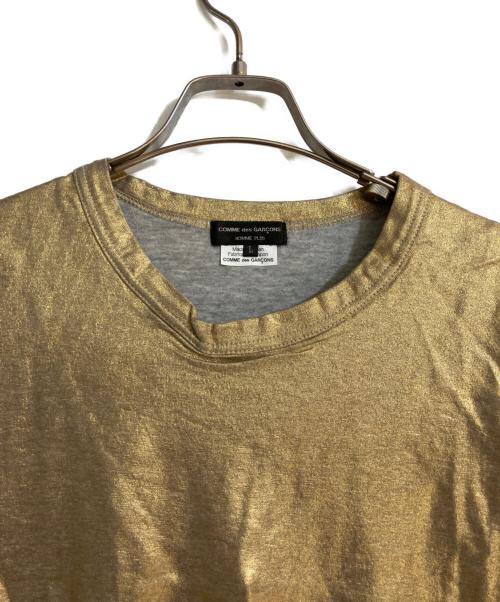 COMME des GARCONS HOMME PLUS（コムデギャルソンオムプリュス）COMME des GARCONS HOMME PLUS (コムデギャルソンオムプリュス) ラメ加工半袖Tシャツ ゴールド サイズ:Ｌの古着・服飾アイテム