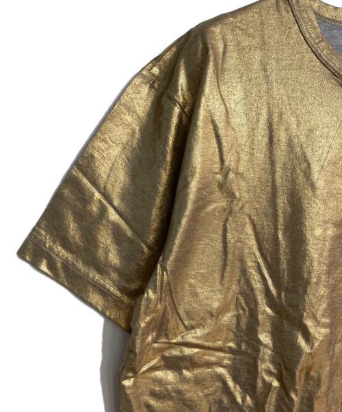 COMME des GARCONS HOMME PLUS（コムデギャルソンオムプリュス）COMME des GARCONS HOMME PLUS (コムデギャルソンオムプリュス) ラメ加工半袖Tシャツ ゴールド サイズ:Ｌの古着・服飾アイテム