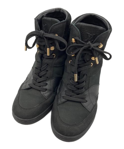 LOUIS VUITTON（ルイ ヴィトン）LOUIS VUITTON (ルイ ヴィトン) クリフトップラインインヒールスニーカー ブラック サイズ:36.5の古着・服飾アイテム