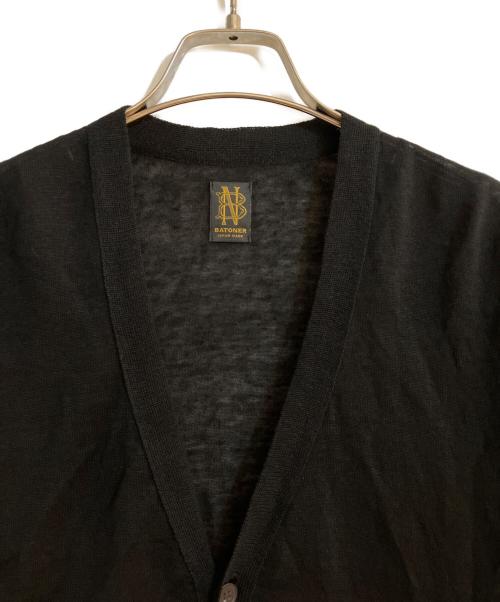 BATONER（バトナ―）BATONER (バトナ―) HEMP CARDIGAN/ヘンプ カーディガン ブラック サイズ:2の古着・服飾アイテム