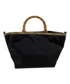 LeSportsacレスポートサック）の古着「MEDIUM BAMBOO TOTE 2 ブラックインク」｜ブラック