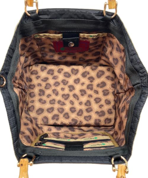 LeSportsac（レスポートサック）LeSportsac (レスポートサック) MEDIUM BAMBOO TOTE 2 ブラックインク ブラックの古着・服飾アイテム