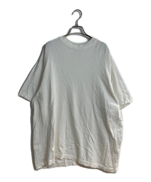 Yonetomi（ヨネトミ）YONETOMI (ヨネトミ) LIGHT WAVE COTTON KNIT TEE ホワイト サイズ:4の古着・服飾アイテム