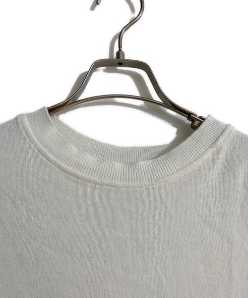 Yonetomi（ヨネトミ）YONETOMI (ヨネトミ) LIGHT WAVE COTTON KNIT TEE ホワイト サイズ:4の古着・服飾アイテム