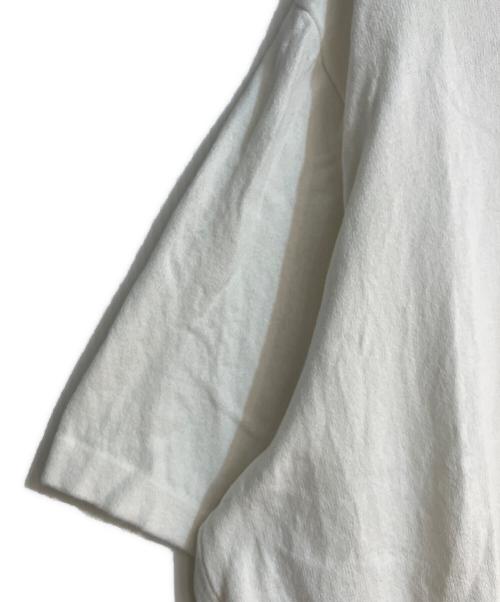 Yonetomi（ヨネトミ）YONETOMI (ヨネトミ) LIGHT WAVE COTTON KNIT TEE ホワイト サイズ:4の古着・服飾アイテム