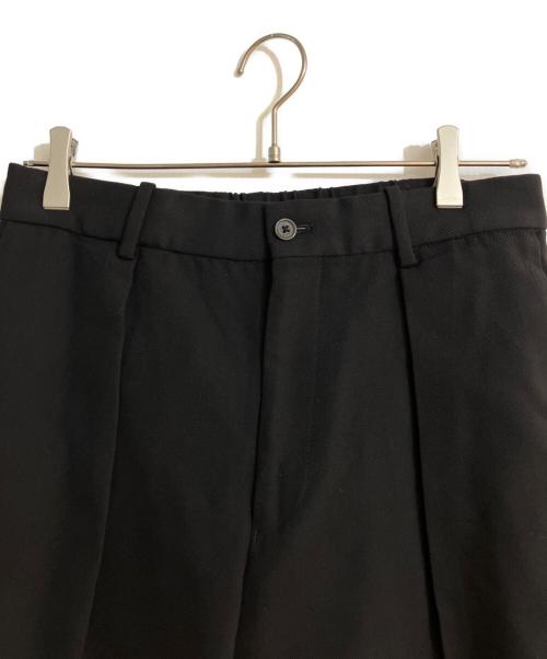 MARKAWARE（マーカウェア）MARKAWARE (マーカウェア) FRONT PLEATS PEGTOP ORGANIC WOOL SURVIVAL CLOTH ブラック サイズ:Ｌの古着・服飾アイテム