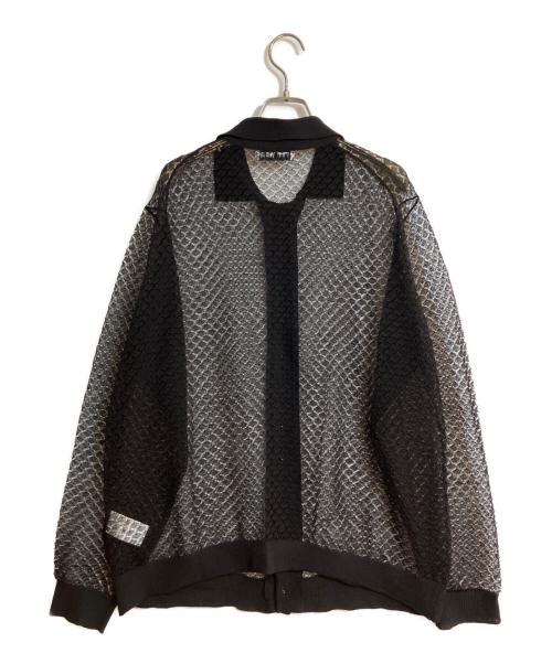 TTT MSW（ティー）TTT MSW (ティー) See-Through Knit Cardigan/シースルー ニット カーディガン ブラック サイズ:Ｌの古着・服飾アイテム