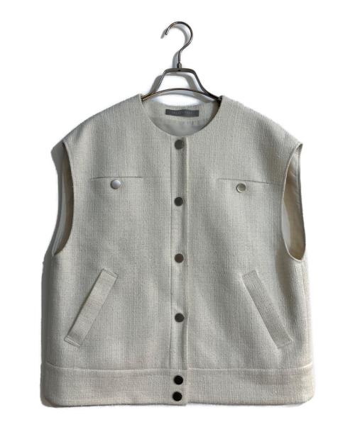 theory luxe（セオリーリュクス）theory luxe (セオリーリュクス) ツイードボクシーベスト- Chloe - Kendal Tweed ベージュ サイズ:38の古着・服飾アイテム