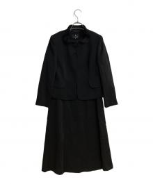 LANVIN NOIR（ランバン ノワール）の古着「フォーマルワンピースセットアップスーツ」｜ブラック