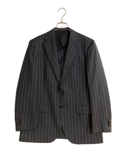 Hilton（ヒルトン）Hilton (ヒルトン) ストライプセットアップスーツ グレー サイズ:AB6の古着・服飾アイテム