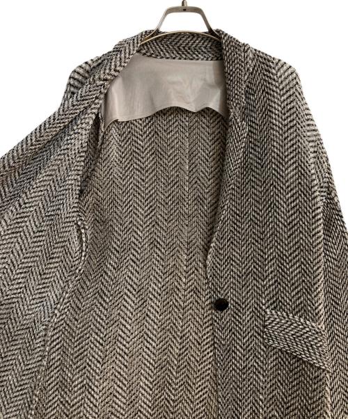 SPECCHIO（スペッチオ）SPECCHIO (スペッチオ) シャトルプリーツ ピークドラペル テーラードジャケット ベージュ サイズ:40の古着・服飾アイテム