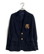 POLO RALPH LAURENポロ・ラルフローレン）の古着「金釦アンコンエンブレムブレザー」｜ネイビー