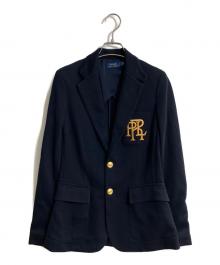 POLO RALPH LAUREN（ポロ・ラルフローレン）の古着「金釦アンコンエンブレムブレザー」｜ネイビー