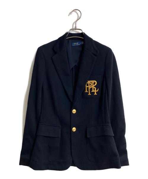 POLO RALPH LAUREN（ポロ・ラルフローレン）POLO RALPH LAUREN (ポロ・ラルフローレン) 金釦アンコンエンブレムブレザー ネイビーの古着・服飾アイテム