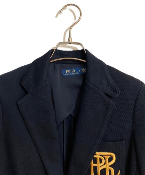 POLO RALPH LAUREN（ポロ・ラルフローレン）POLO RALPH LAUREN (ポロ・ラルフローレン) 金釦アンコンエンブレムブレザー ネイビーの古着・服飾アイテム