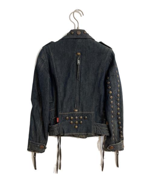 LEVI'S RED（リーバイス レッド）LEVI'S RED (リーバイス レッド) 05年 パンク期 スタッズデニムライダースジャケット インディゴ サイズ:XSの古着・服飾アイテム