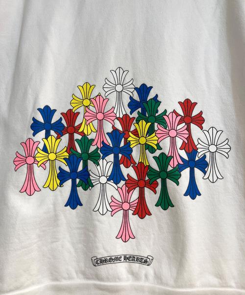 CHROME HEARTS（クロムハーツ）CHROME HEARTS (クロムハーツ) MULTCOL CEM CRS HD PLVR / マルチカラーセメタリークロスプルオーバーパーカー ホワイト サイズ:Ｌの古着・服飾アイテム