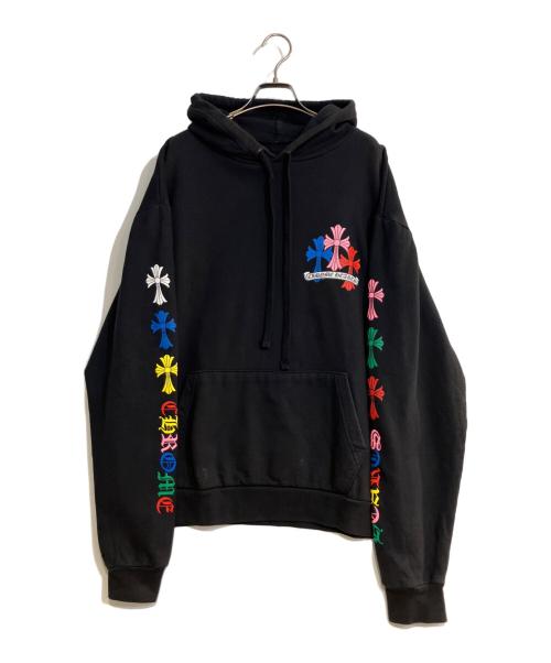 CHROME HEARTS（クロムハーツ）CHROME HEARTS (クロムハーツ) MULTCOL CEM CRS HD PLVR / マルチカラーセメタリークロスプルオーバーパーカー ブラック サイズ:Mの古着・服飾アイテム