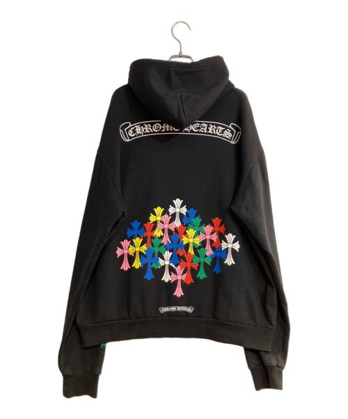 CHROME HEARTS（クロムハーツ）CHROME HEARTS (クロムハーツ) MULTCOL CEM CRS HD PLVR / マルチカラーセメタリークロスプルオーバーパーカー ブラック サイズ:Mの古着・服飾アイテム
