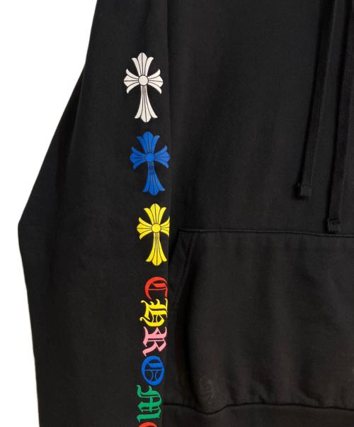 CHROME HEARTS（クロムハーツ）CHROME HEARTS (クロムハーツ) MULTCOL CEM CRS HD PLVR / マルチカラーセメタリークロスプルオーバーパーカー ブラック サイズ:Mの古着・服飾アイテム