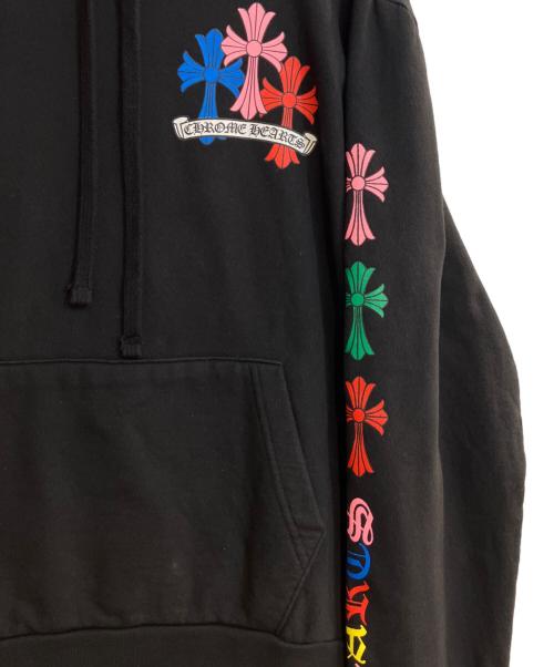 CHROME HEARTS（クロムハーツ）CHROME HEARTS (クロムハーツ) MULTCOL CEM CRS HD PLVR / マルチカラーセメタリークロスプルオーバーパーカー ブラック サイズ:Mの古着・服飾アイテム