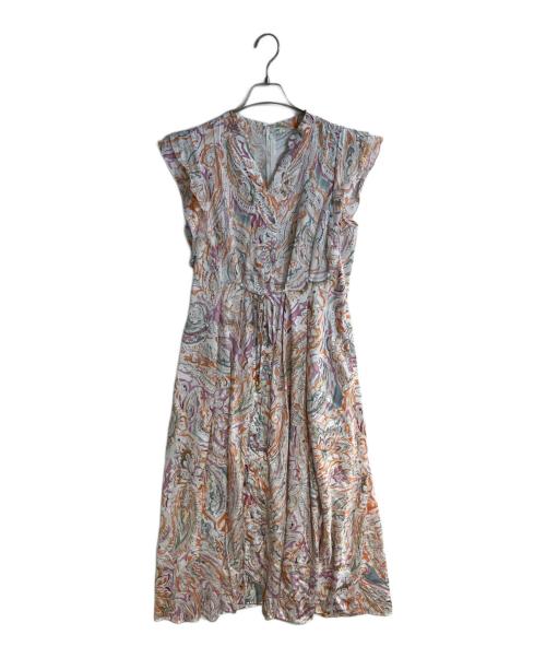 ANAYI（アナイ）ANAYI (アナイ) 26SS ペイントペイズリープリントフレア ワンピース ホワイト サイズ:40の古着・服飾アイテム