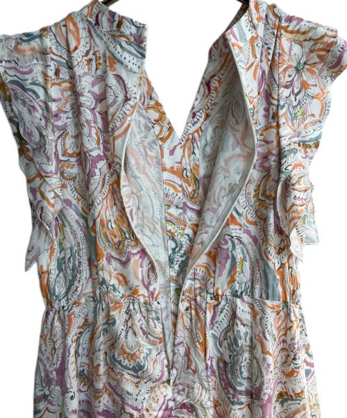 ANAYI（アナイ）ANAYI (アナイ) 26SS ペイントペイズリープリントフレア ワンピース ホワイト サイズ:40の古着・服飾アイテム