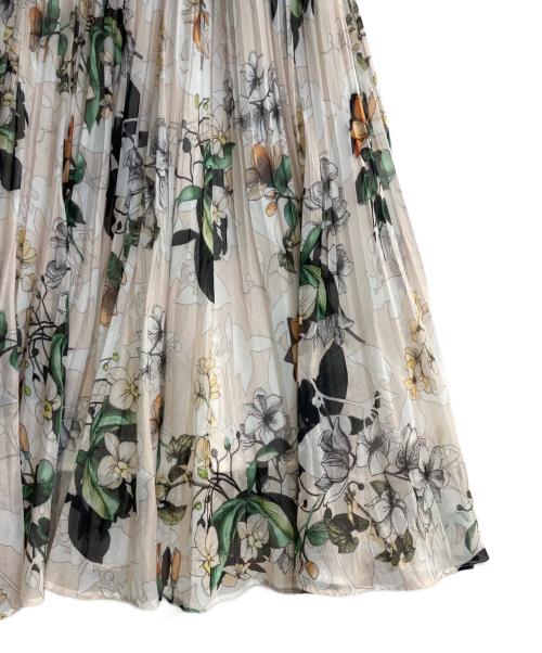 ANAYI（アナイ）ANAYI (アナイ) bouquet プリント プリーツスカート ピンク サイズ:38の古着・服飾アイテム
