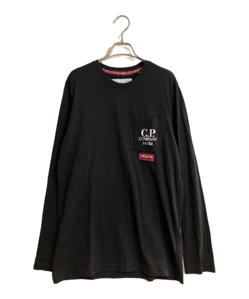 adidas（アディダス）adidas (アディダス) C.P COMPANY (シーピーカンパニー) SPZL POCKET LONG SLEEVE TOP ブラック サイズ:XLの古着・服飾アイテム