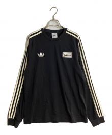 adidas×oasis（アディダス×オアシス）の古着「ツアー スリーストライプス 長袖Tシャツ」｜ブラック